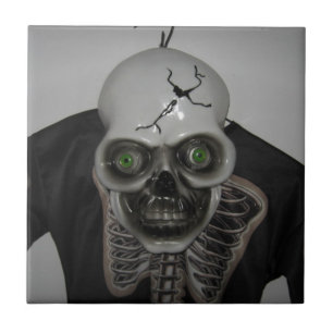 Azulejo De Cerâmica Skeleton Skull Halloween