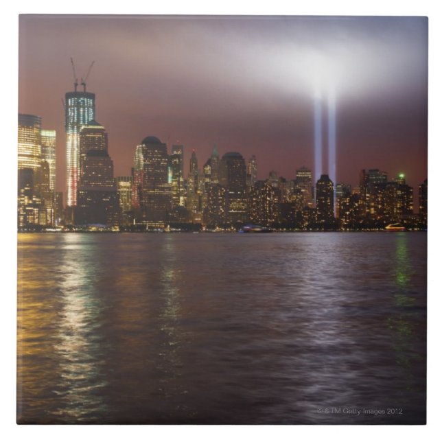 Azulejo De Cerâmica Skyline 2 de Manhattan (Frente)