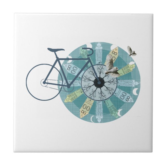 Azulejo De Cerâmica skyline Amesterdã (Frente)