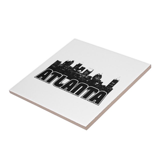Azulejo De Cerâmica Skyline de Atlanta (Lateral)