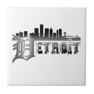 Azulejo De Cerâmica Skyline de Detroit