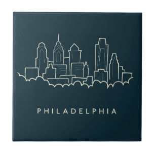 Azulejo De Cerâmica Skyline de Philadelphfia Pensilvânia