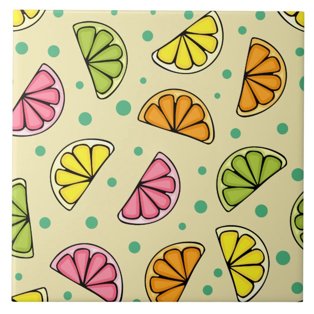 Azulejo De Cerâmica Slices Citrus (Frente)