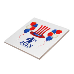Azulejo De Cerâmica SlipperyJoe's clássico do dia 4 de julho da Indepe