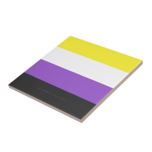 Azulejo De Cerâmica SlipperyJoe's Nonbinary Pride Flag gay LGBTQ