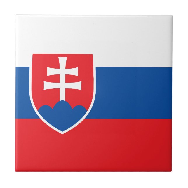 Azulejo De Cerâmica Slovakia Flag (Frente)