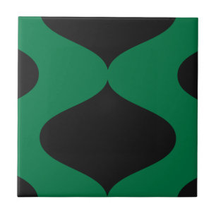 Azulejo De Cerâmica Smooch preto e verde