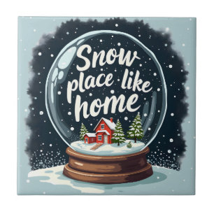 Azulejo De Cerâmica Snow Place Like Home Holidation Cote