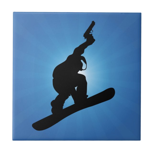 Azulejo De Cerâmica Snowboard Outlaw (Frente)
