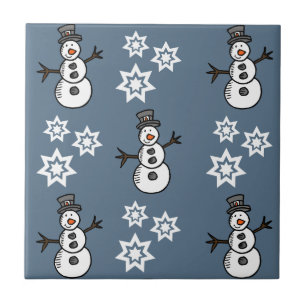 Azulejo De Cerâmica Snowman
