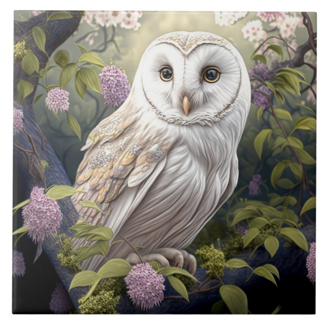 AZULEJO DE CERÂMICA  SNOWY OWL TILE (Frente)