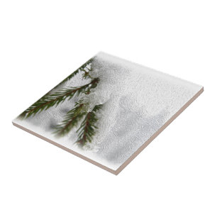 Azulejo De Cerâmica Snowy Pines