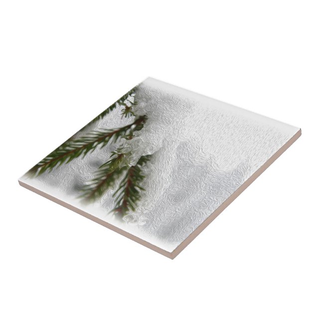 Azulejo De Cerâmica Snowy Pines (Lateral)