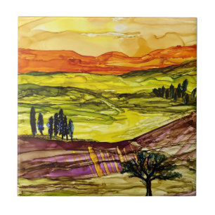 Azulejo De Cerâmica Sob o Sol Tuscano