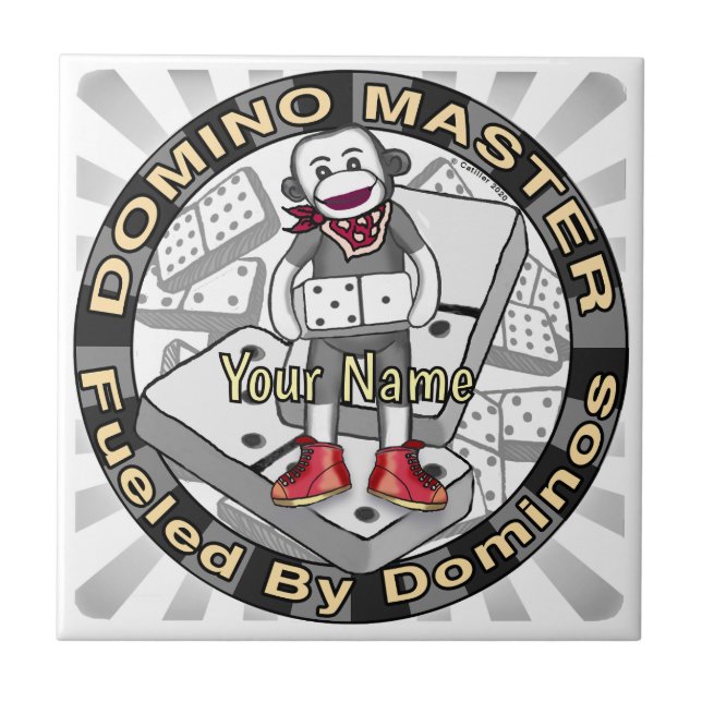 Azulejo De Cerâmica Sock Monkey Domino Master (Frente)