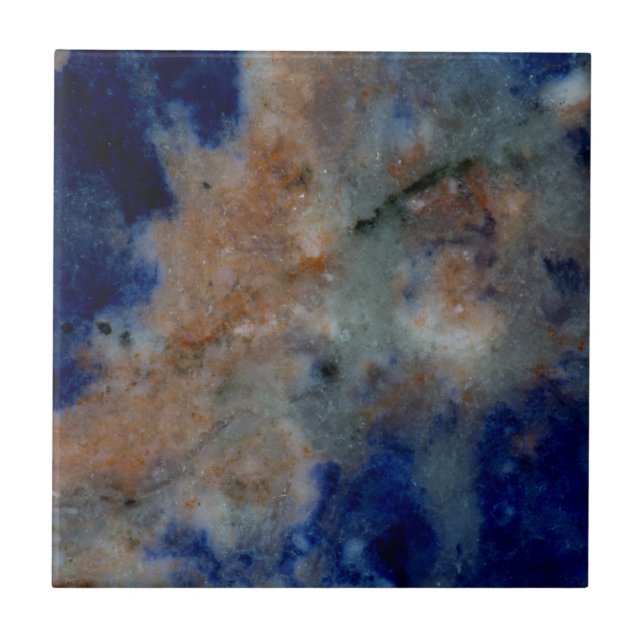 Azulejo De Cerâmica Sodalita Azul de Perto (Frente)