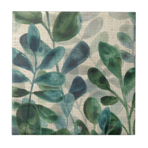 Azulejo De Cerâmica Sofisticação Verdant - Folhas Tropicais