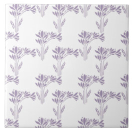 Azulejo De Cerâmica Soft Lavender Botanical Pattern Tile