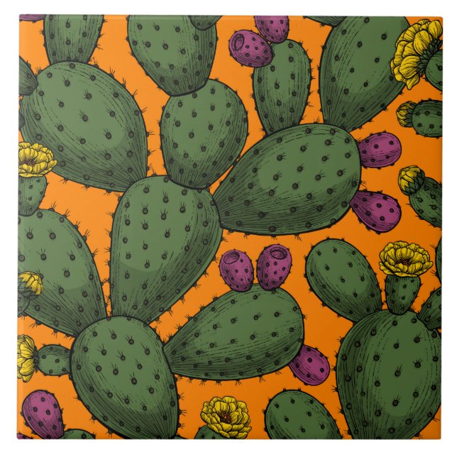 Azulejo De Cerâmica Sol do deserto (Frente)