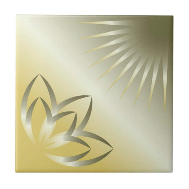 Azulejo De Cerâmica Sol e flor (Frente)