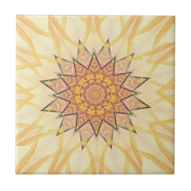 Azulejo De Cerâmica Sol Estilizado (Frente)