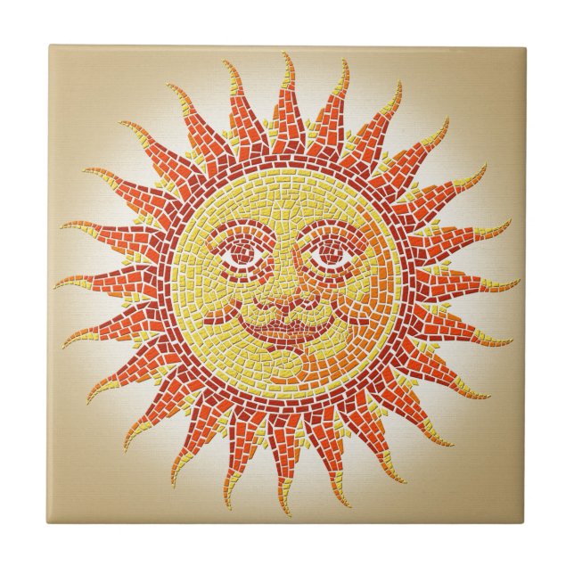 Azulejo De Cerâmica Sol mosaico (Frente)