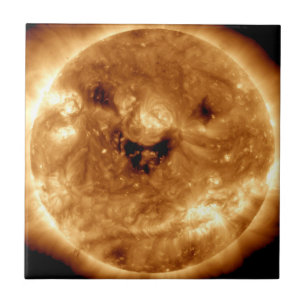 Azulejo De Cerâmica Sol Sorridente do Observatório Solar da NASA