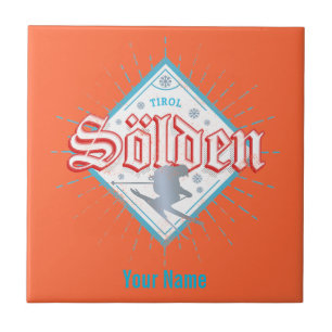 Azulejo De Cerâmica Solden Tirol Retro Skier Vintage Ski Holiday