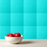 Azulejo De Cerâmica Solid neon bright aqua<br><div class="desc">Solid neon bright aqua design.</div>