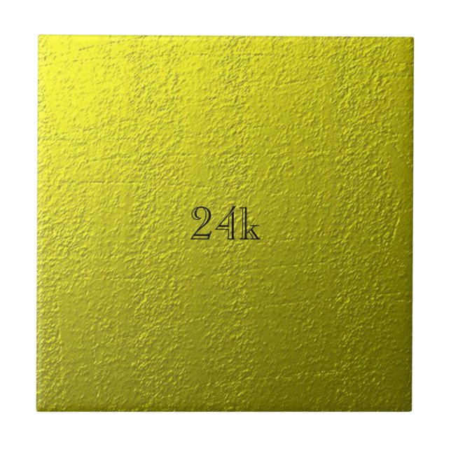 Azulejo De Cerâmica Sólido personalizado de 24 k Dourado (Frente)