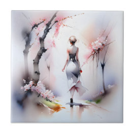 Azulejo De Cerâmica Solitário Andando