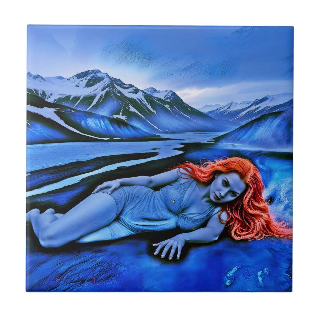 Azulejo De Cerâmica "Sólvátra" - Flame Bento Ice (Frente)