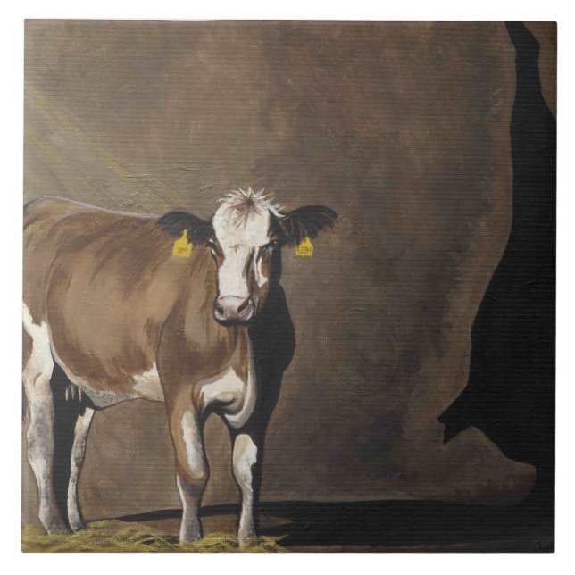 Azulejo De Cerâmica Sombra da vaca (Frente)