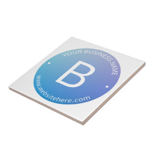 Azulejo De Cerâmica Sombreado Azul e Roxo com Texto Editável