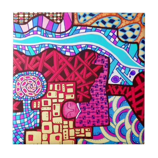 Azulejo De Cerâmica Sonhando o design (Frente)