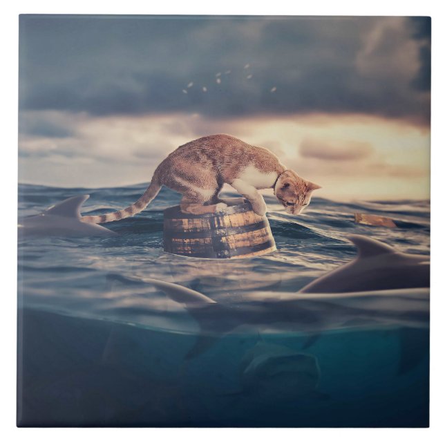 Azulejo De Cerâmica Sonho do Cat Nap ou Pesadelo (Frente)