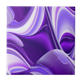 Azulejo De Cerâmica Sonhos de Arco-Íris de Flor Roxo