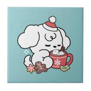Azulejo De Cerâmica Sonhos De Bolachas Cozy - Chocolate Quente e Natal