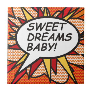 Azulejo De Cerâmica SONHOS DOCES, BEBÊ! Diversão Arte Pop de Quadrinho