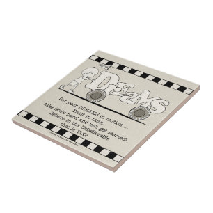 Azulejo De Cerâmica Sonhos em Movimento