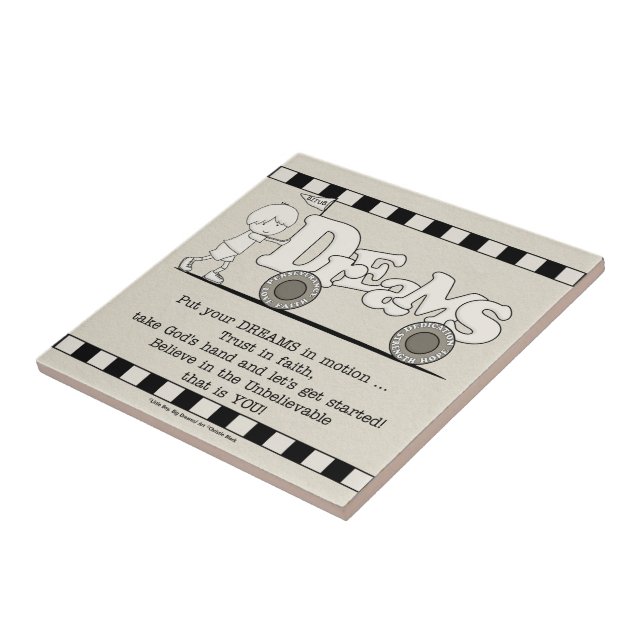 Azulejo De Cerâmica Sonhos em Movimento (Lateral)