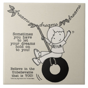 Azulejo De Cerâmica Sonhos te seguram