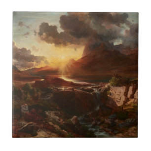 Azulejo De Cerâmica Sonnenuntergang am Hintersee em Berchtesgaden