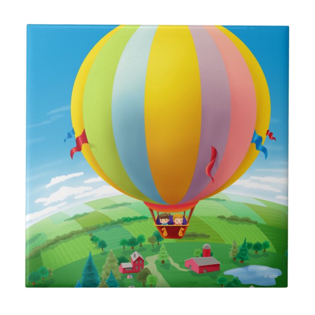 Azulejo De Cerâmica Soprando No Vento (Frente)