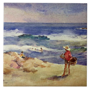 Azulejo De Cerâmica Sorolla - Garoto na Areia