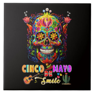 Azulejo De Cerâmica Sorriso de Cinco De Mayo