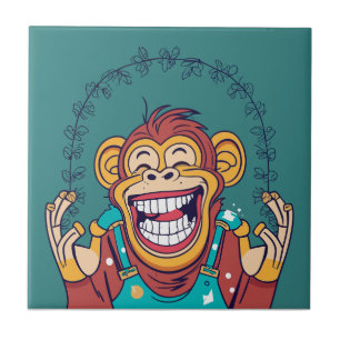 Azulejo De Cerâmica Sorriso de macaco