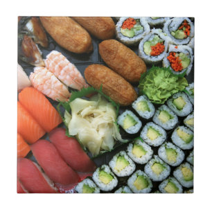 Azulejo De Cerâmica Sortimento de favoritos de sushi japonês