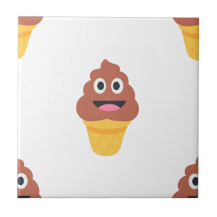 Azulejo De Cerâmica sorvete cone poo emoji
