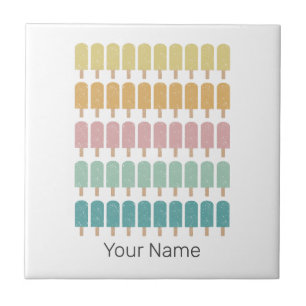 Azulejo De Cerâmica Sorvete de poços de popa Retro Summer Design